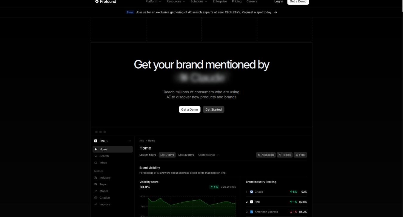 Profound website tryprofound.com